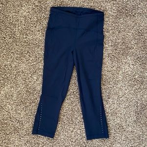 Lululemon Fast and Free High-Rise Crop 23" 6 Navy